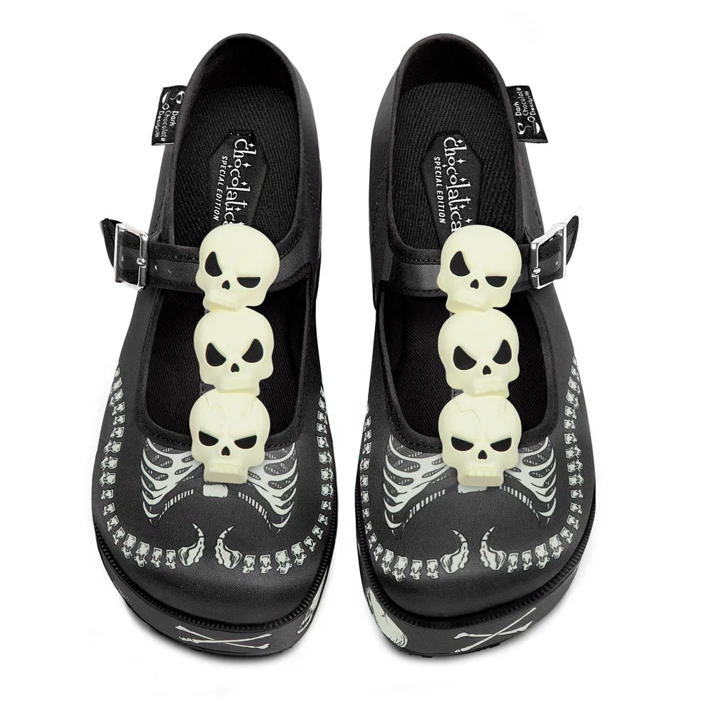 Chocolaticas® Skeletons Under Your Bed Women's Mary Jane Platform