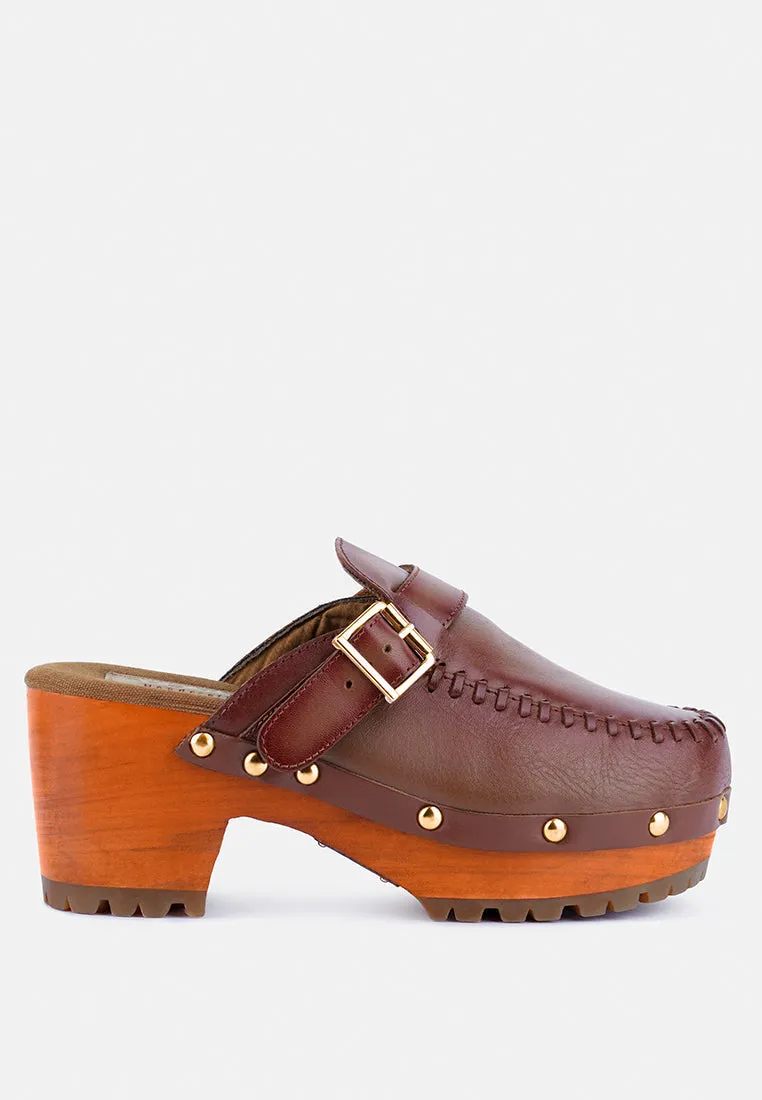 Choctav Handcrafted Leather Clogs