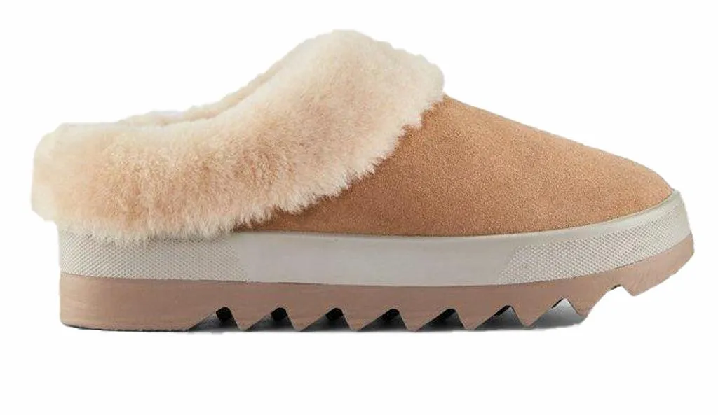 Cougar Women's Pronya Premium Faux Fur Shearling Slipper (Camel, 10)