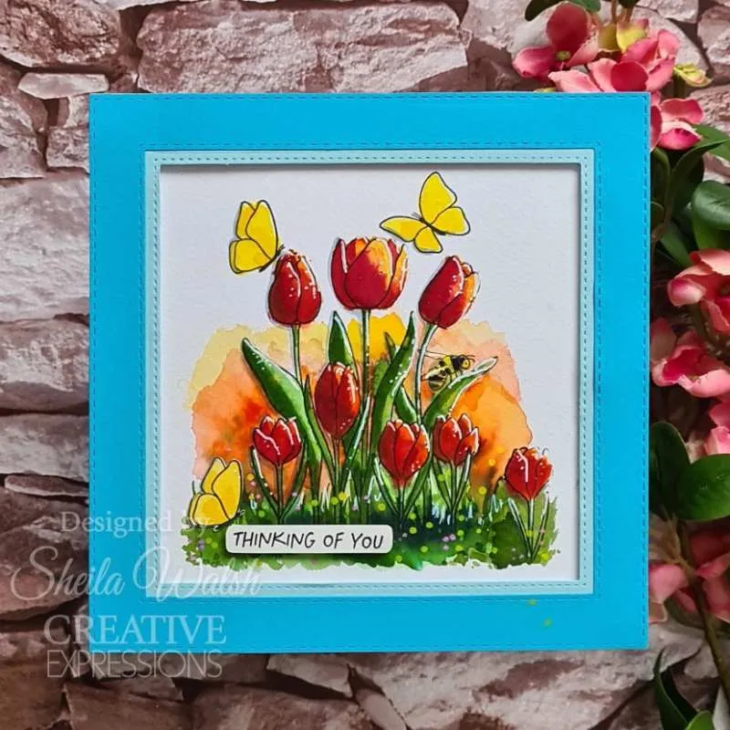 Creative Expressions Jane's Doodles Clear Stamp Set 4"x 6" - Tulip & Crocus