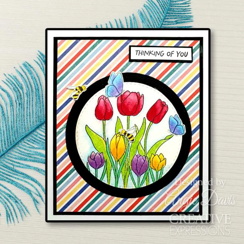 Creative Expressions Jane's Doodles Clear Stamp Set 4"x 6" - Tulip & Crocus