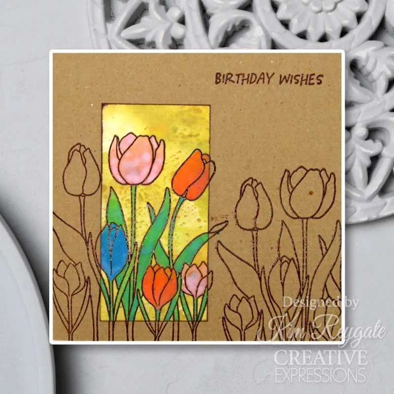 Creative Expressions Jane's Doodles Clear Stamp Set 4"x 6" - Tulip & Crocus