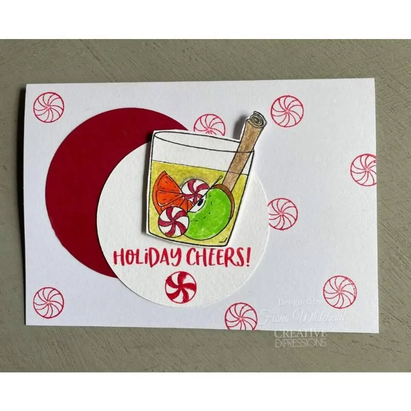 Creative Expressions Jane's Doodles Clear Stamp Set 6"x 8" - Holiday Cheers*