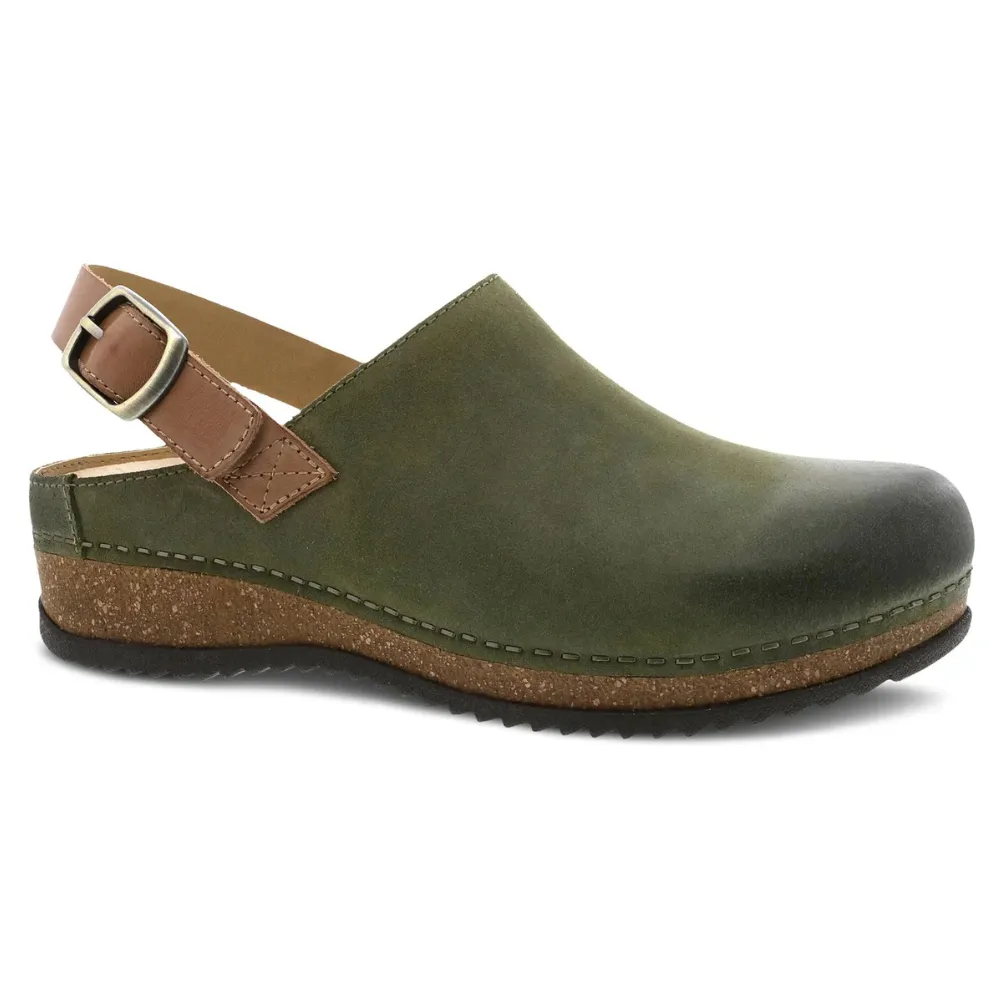 Dansko Merrin Olive Burnished Suede Mule (Women's)