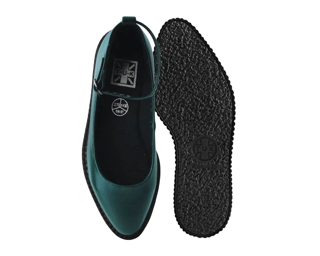 Dark Green TUKskin™ Pointed Ballet Flat