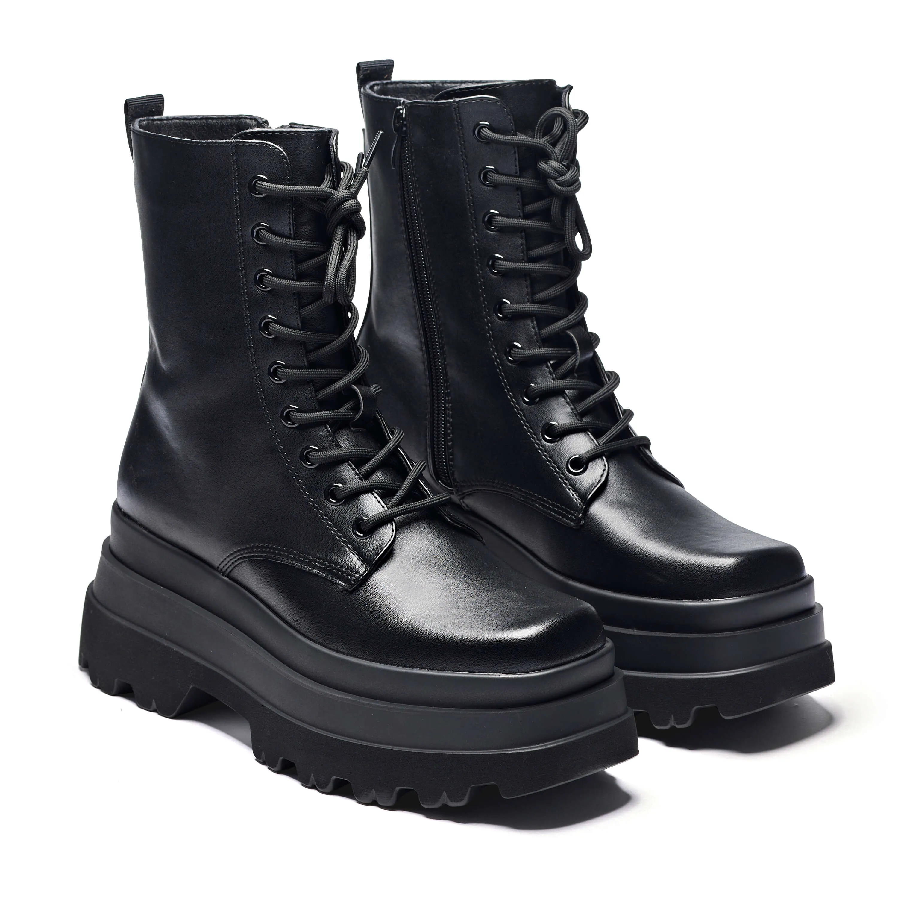 Deathwatch Trident Platform Boots-Black-Size 9-Clearance