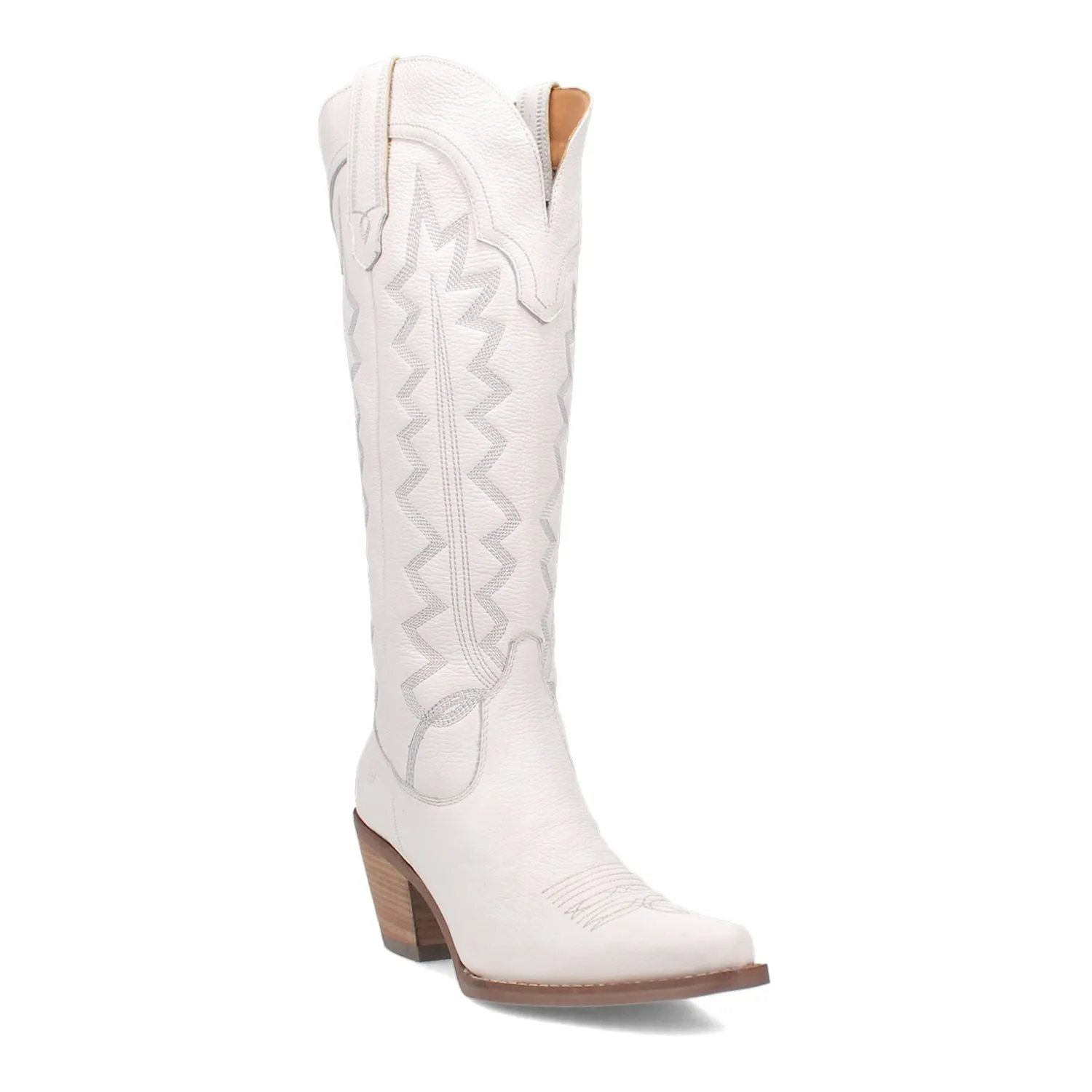 Dingo Dingo Women's Cotton Western Leather Boots, White