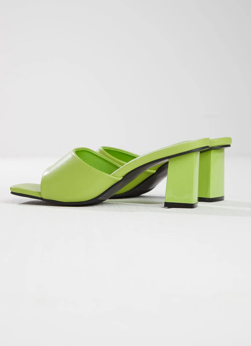 Dixie Mule Heel - Lime Green