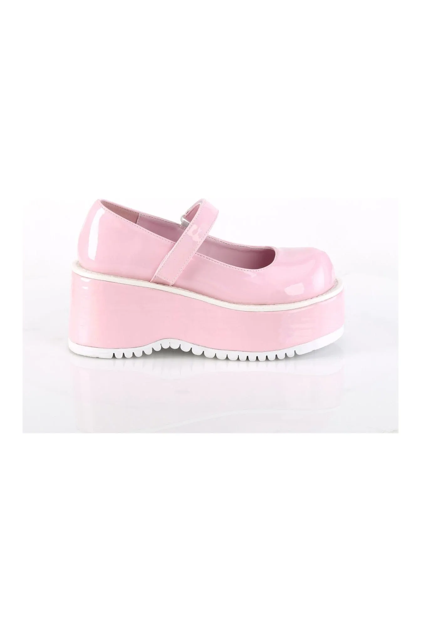 DOLLIE-01 Pink Hologram Patent Mary Janes