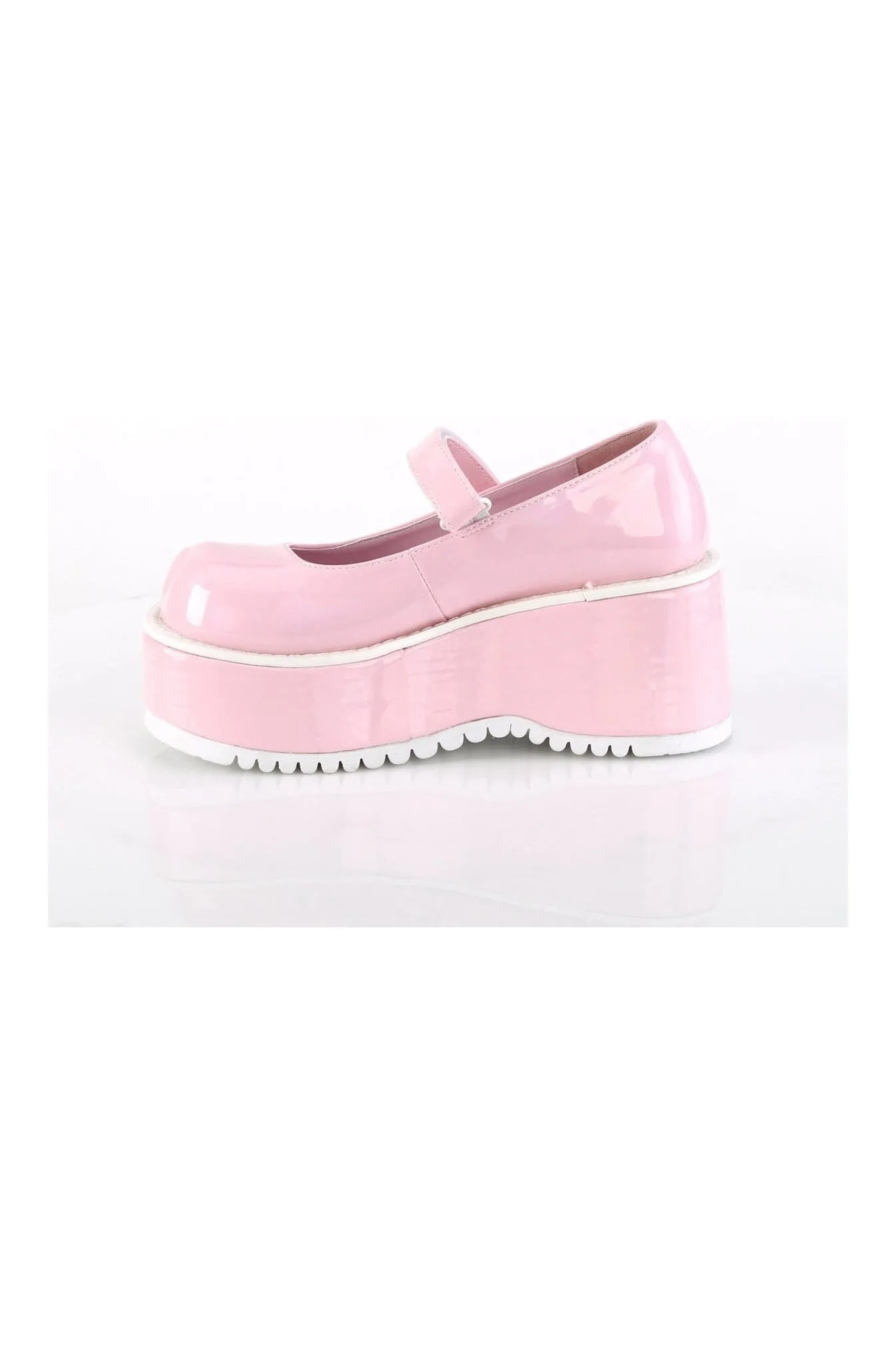 DOLLIE-01 Pink Hologram Patent Mary Janes