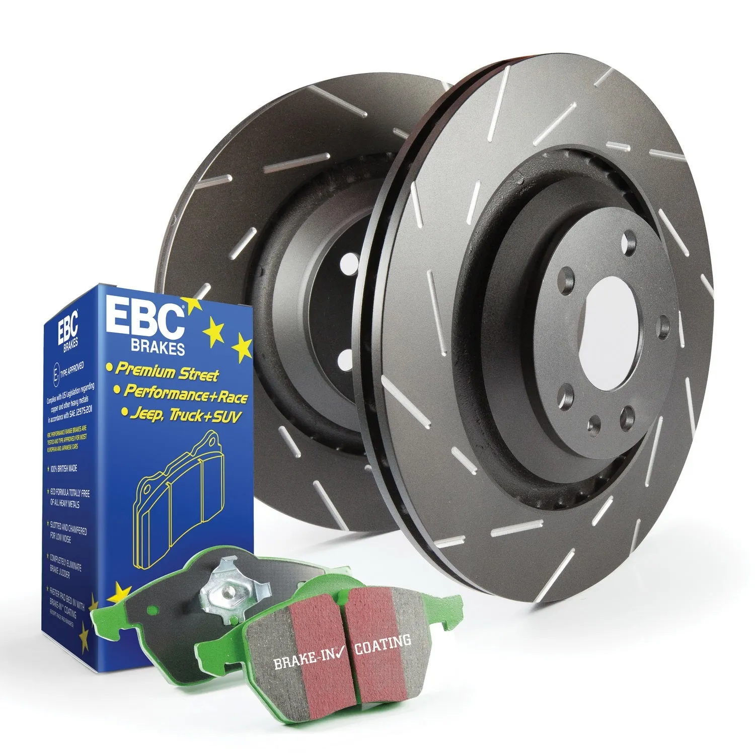 EBC Brakes S2KF1069 S2 Kits Greenstuff 2000 and USR Rotors