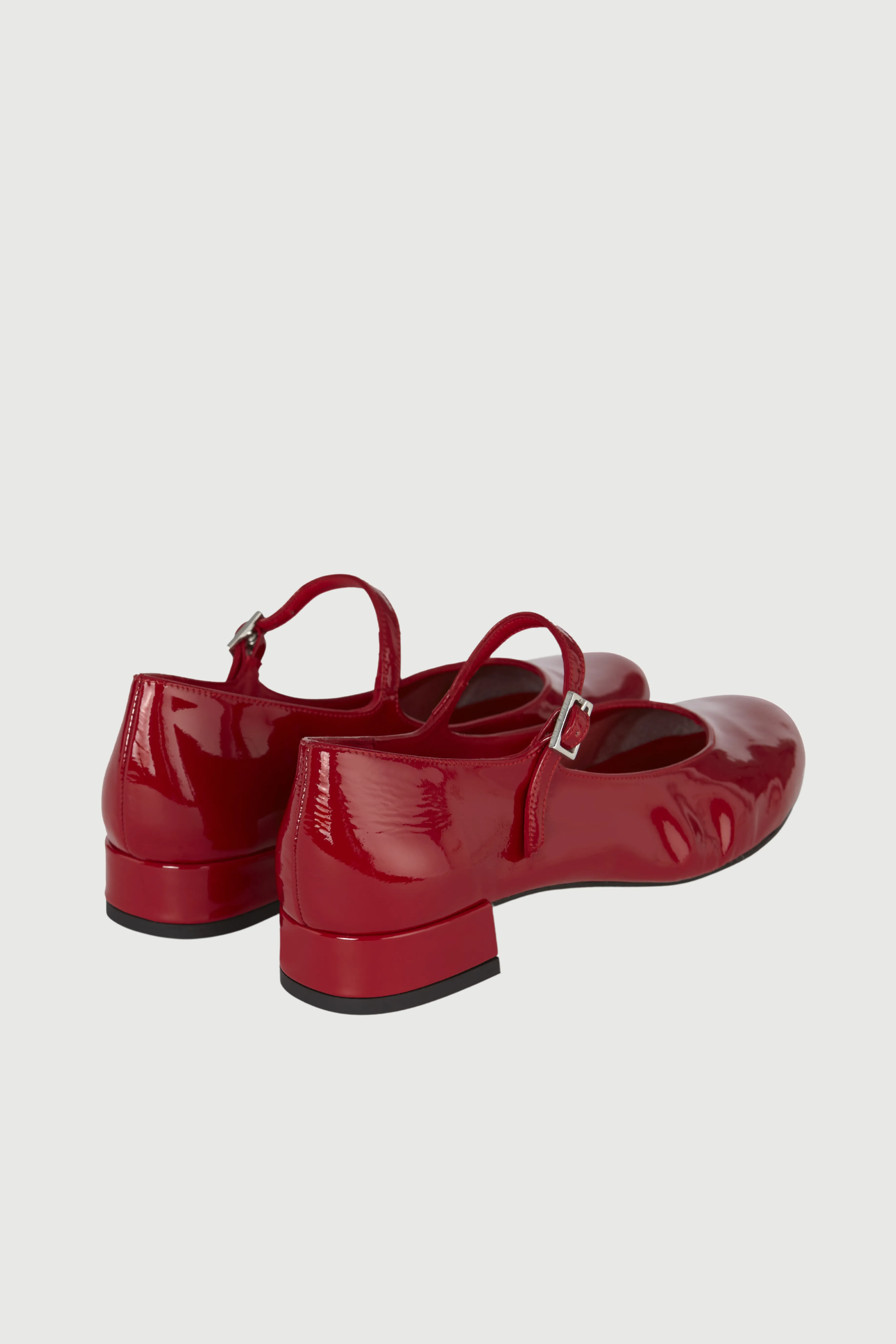 Emilia Mary Janes in Red Patent Leather