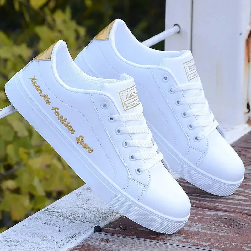 Fashion Sports White Casual Leather Sneakers 43 S4876705