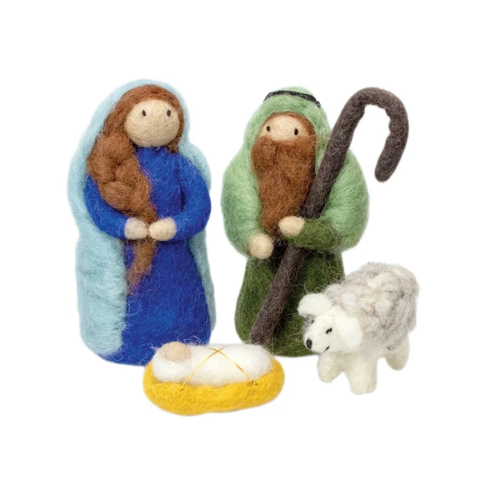 Felted Holy Night Nativity Set