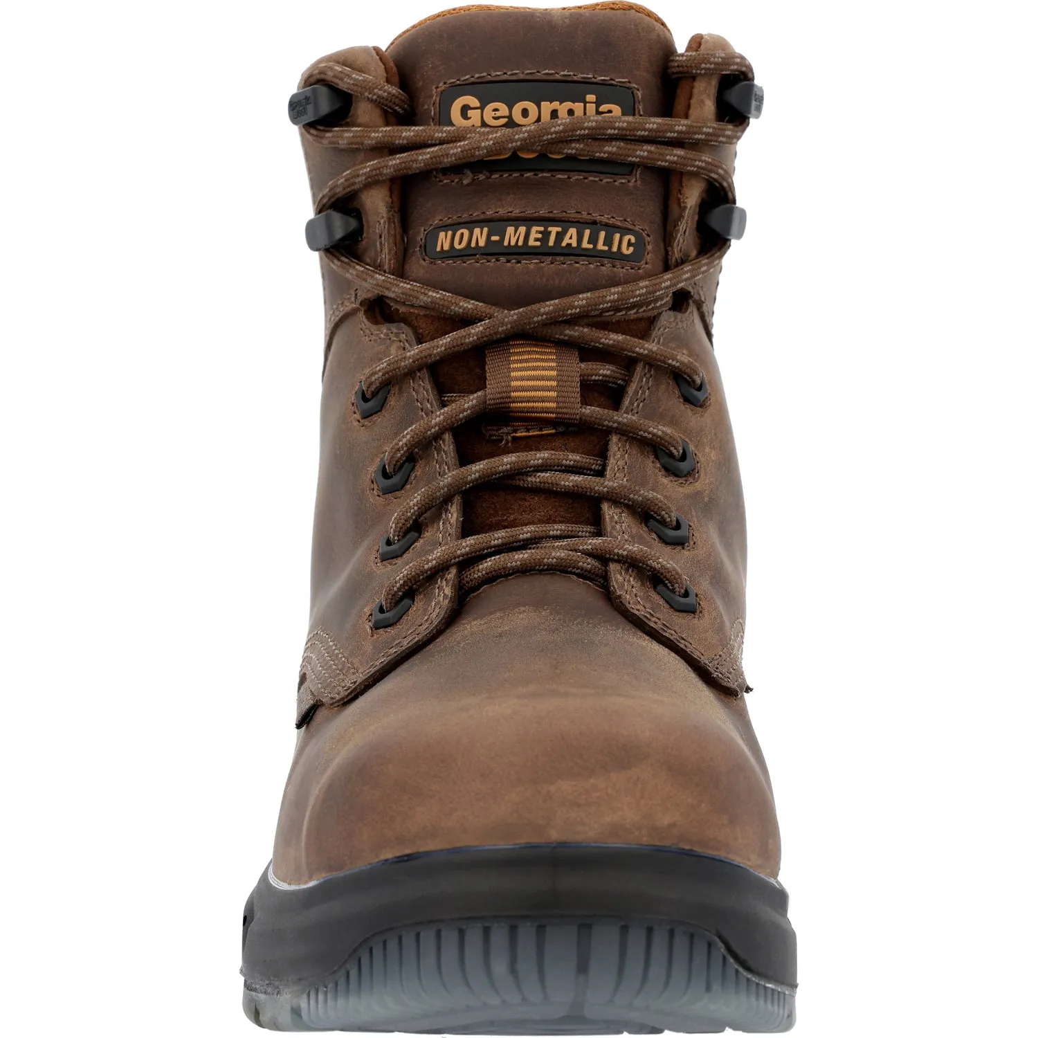 Georgia Mens FLXpoint Waterproof Black/Brown Leather Work Boots