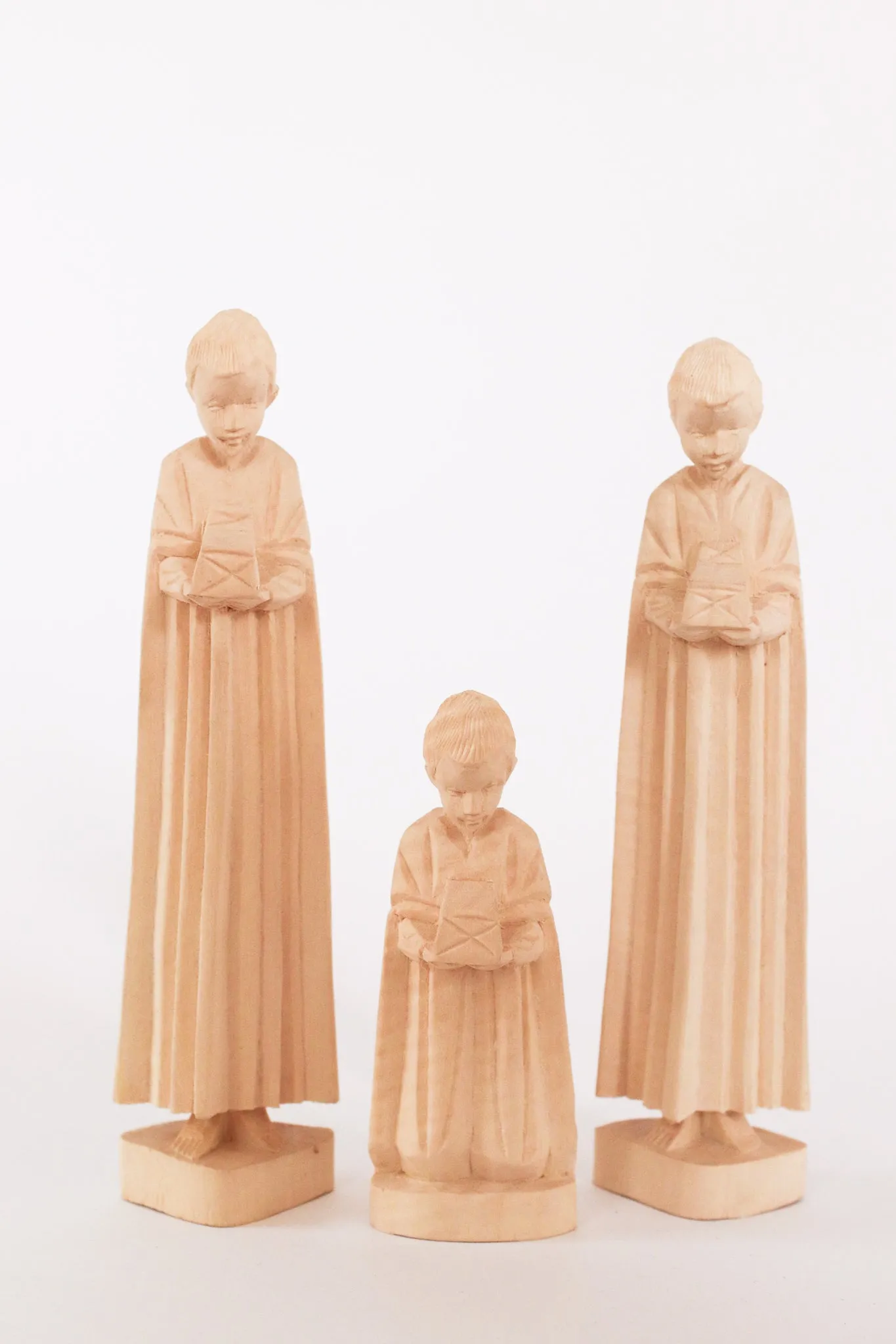 Hand-Carved Fanazava Wood Nativity (12 Figures), Second Edition