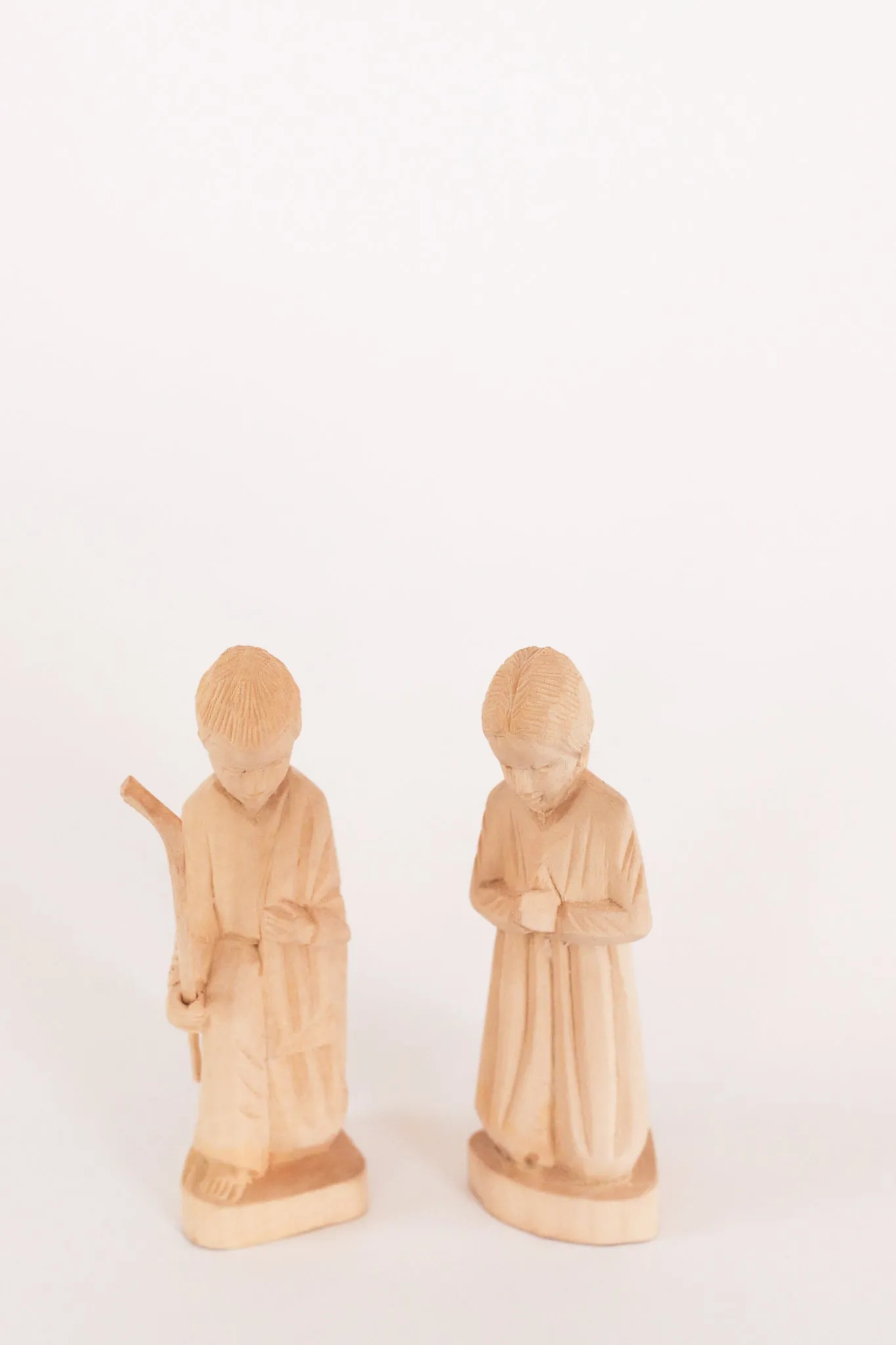 Hand-Carved Fanazava Wood Nativity (12 Figures), Second Edition