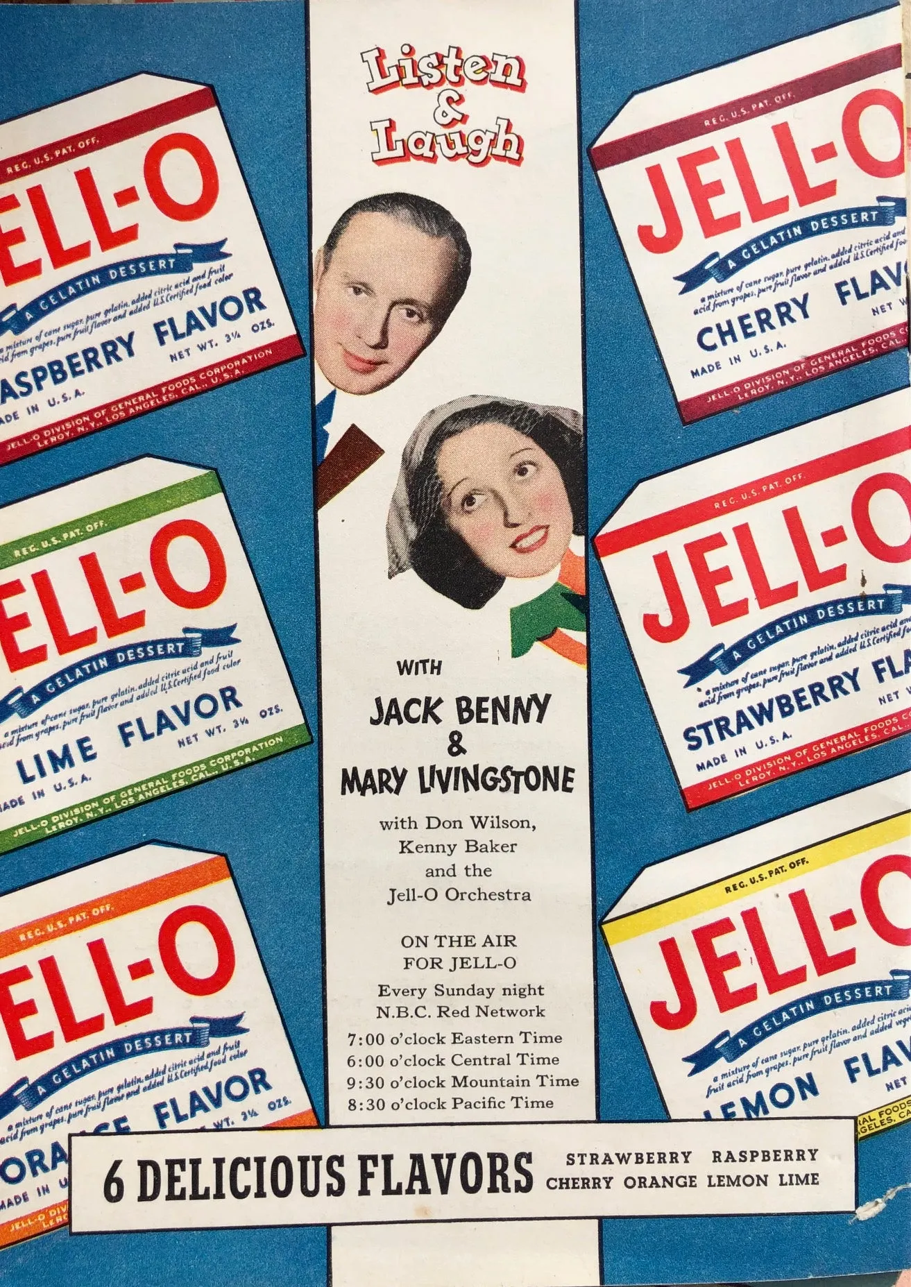 (Jell-O) Jack Benny & Mary Livingstone. Jack & Mary's Jell-O Recipe Book