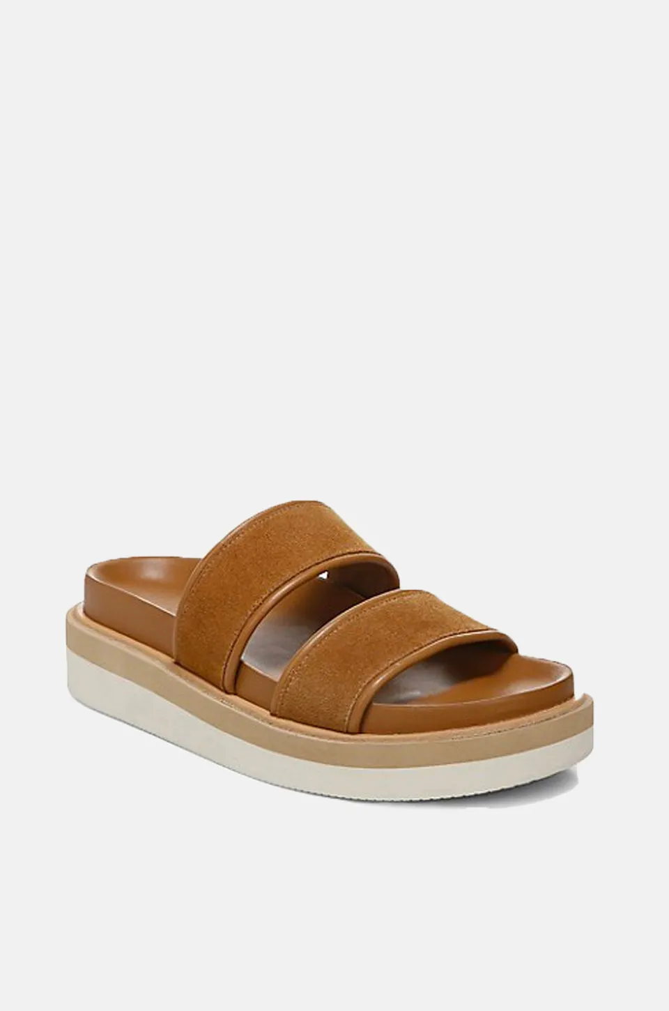 Jenita Suede Slide Sandals - Coco Tan