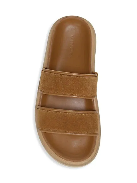 Jenita Suede Slide Sandals - Coco Tan