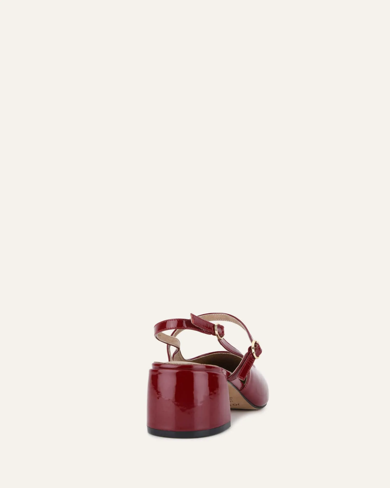 JENNA LOW HEELS RUBY RED PATENT