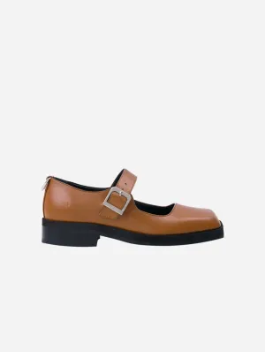 Jenny Apple Leather Square Toe Mary Janes | Ginger