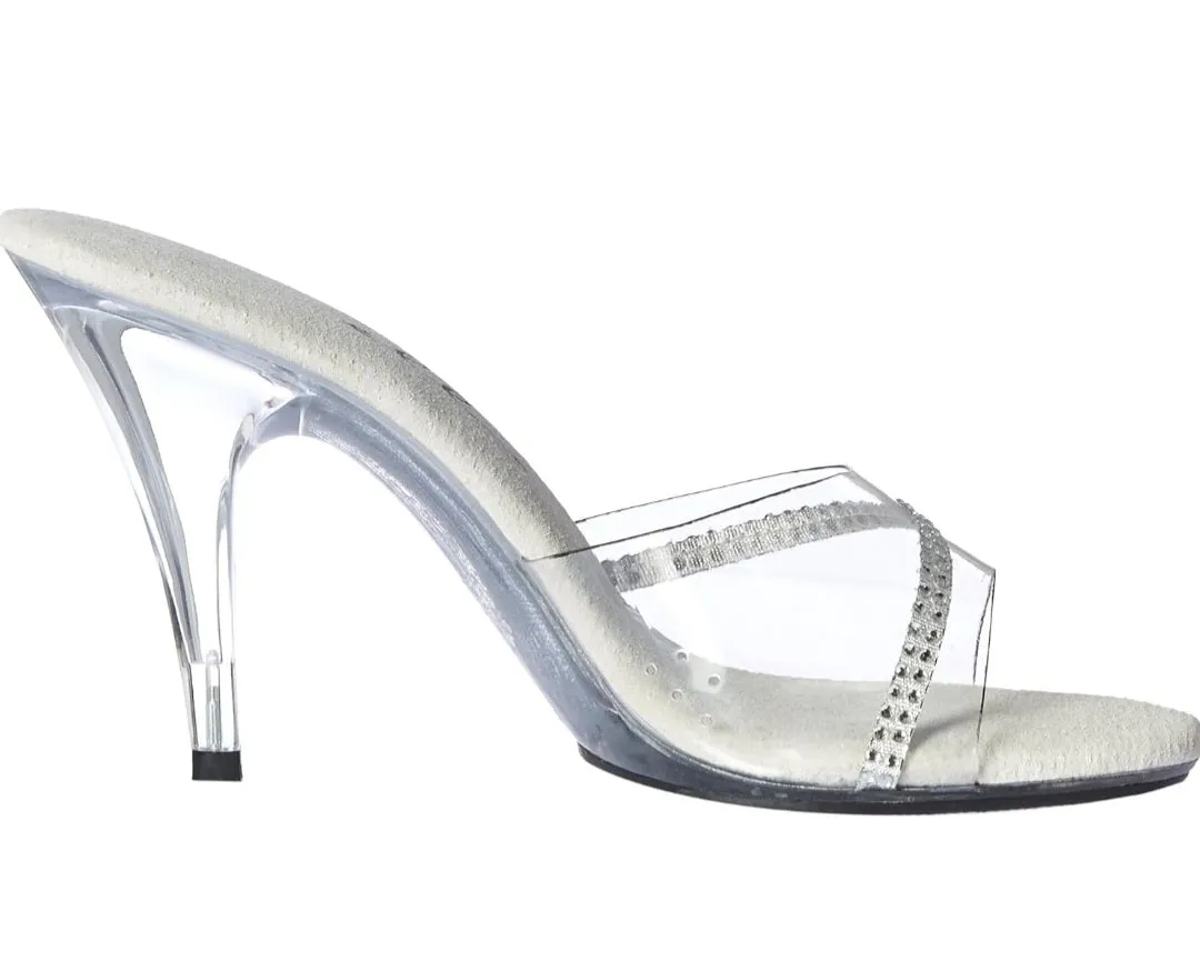 Jesse-405 Rhinestone 4" Heel Mule Sandal