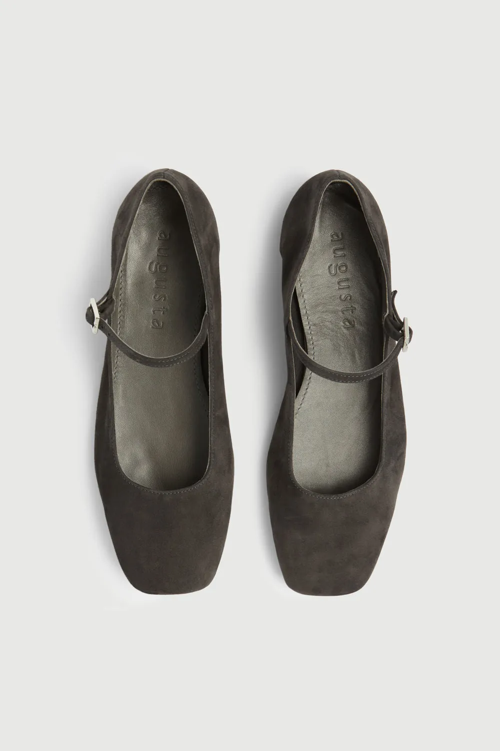 Julieta Mary Janes in Grey Suede