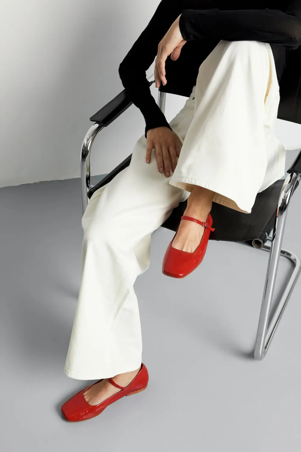 Julieta Mary Janes in Red Patent Leather