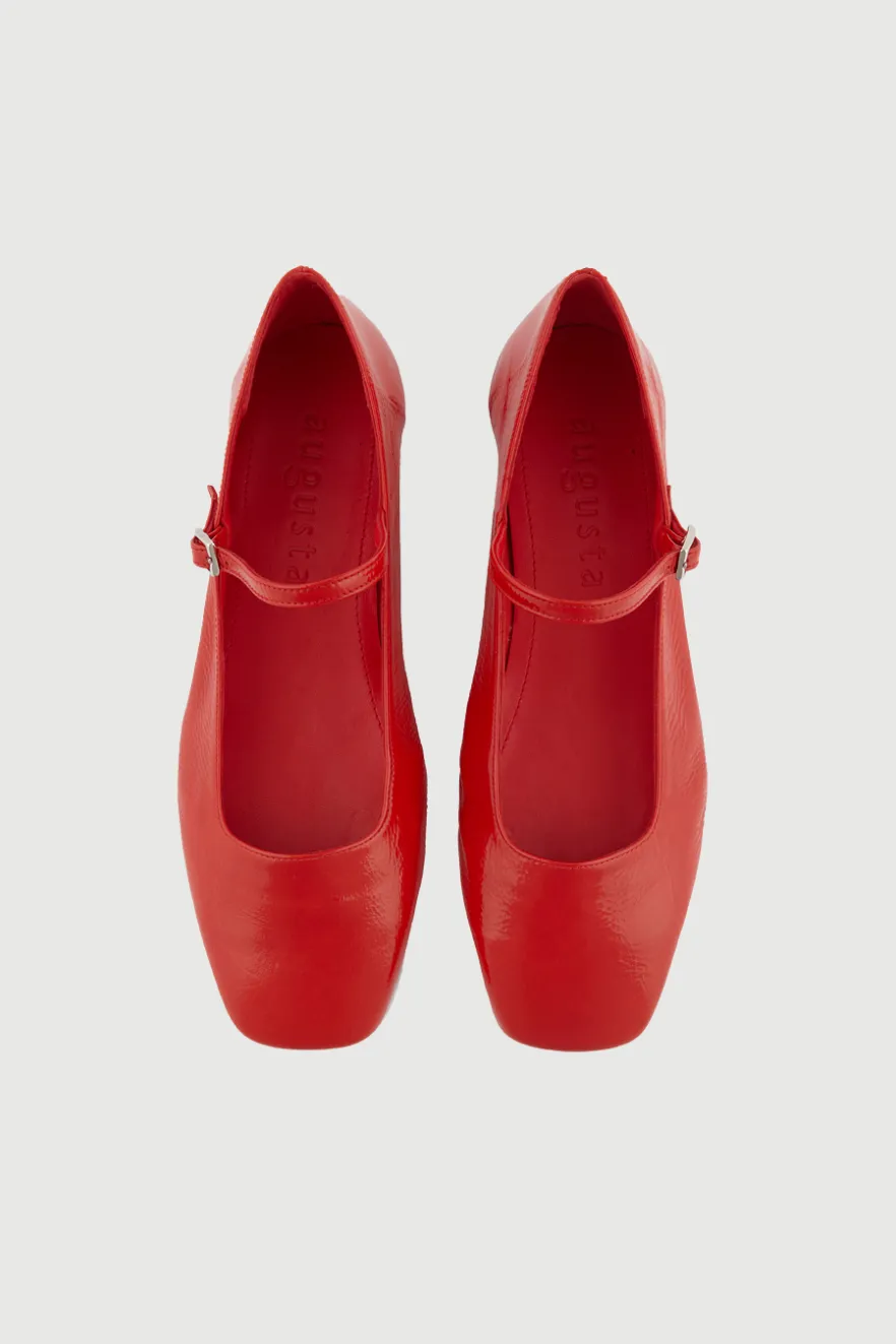 Julieta Mary Janes in Red Patent Leather