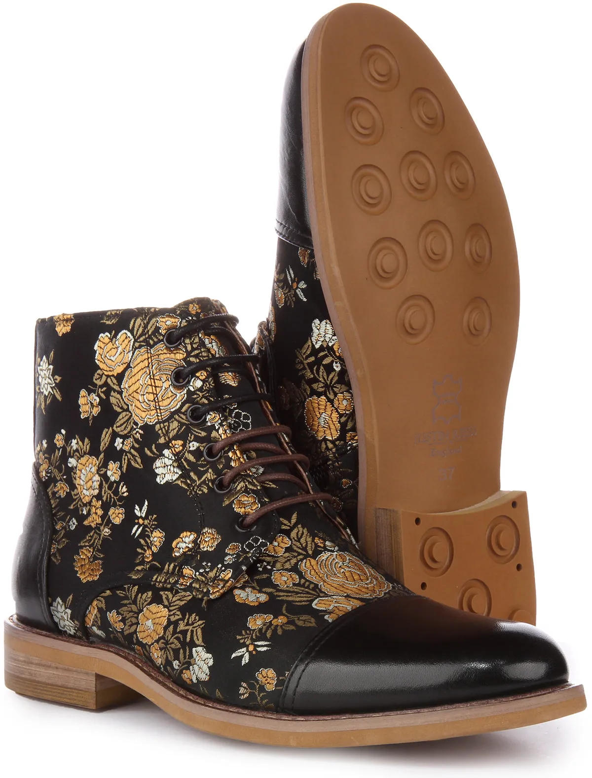 Justinreess England Adam Floral W In Black For Women