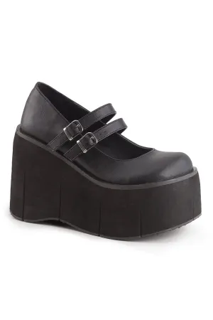 Killer KERA-08 Platform Mary Janes [Black Vegan Leather]