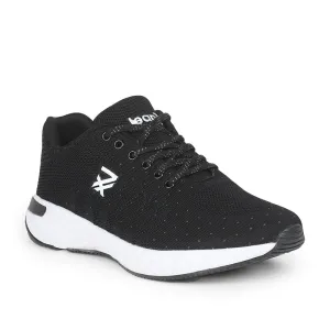 Leap7x Lacing Sports Shoes For Men (Black) ASPER-3 By Liberty