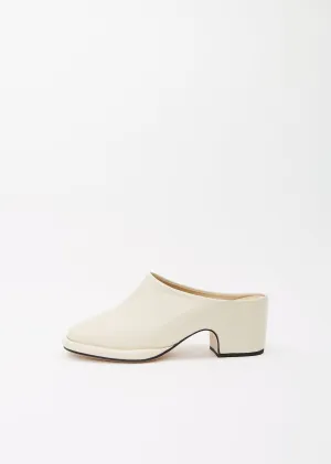 Leather Arch Mule — Ivory