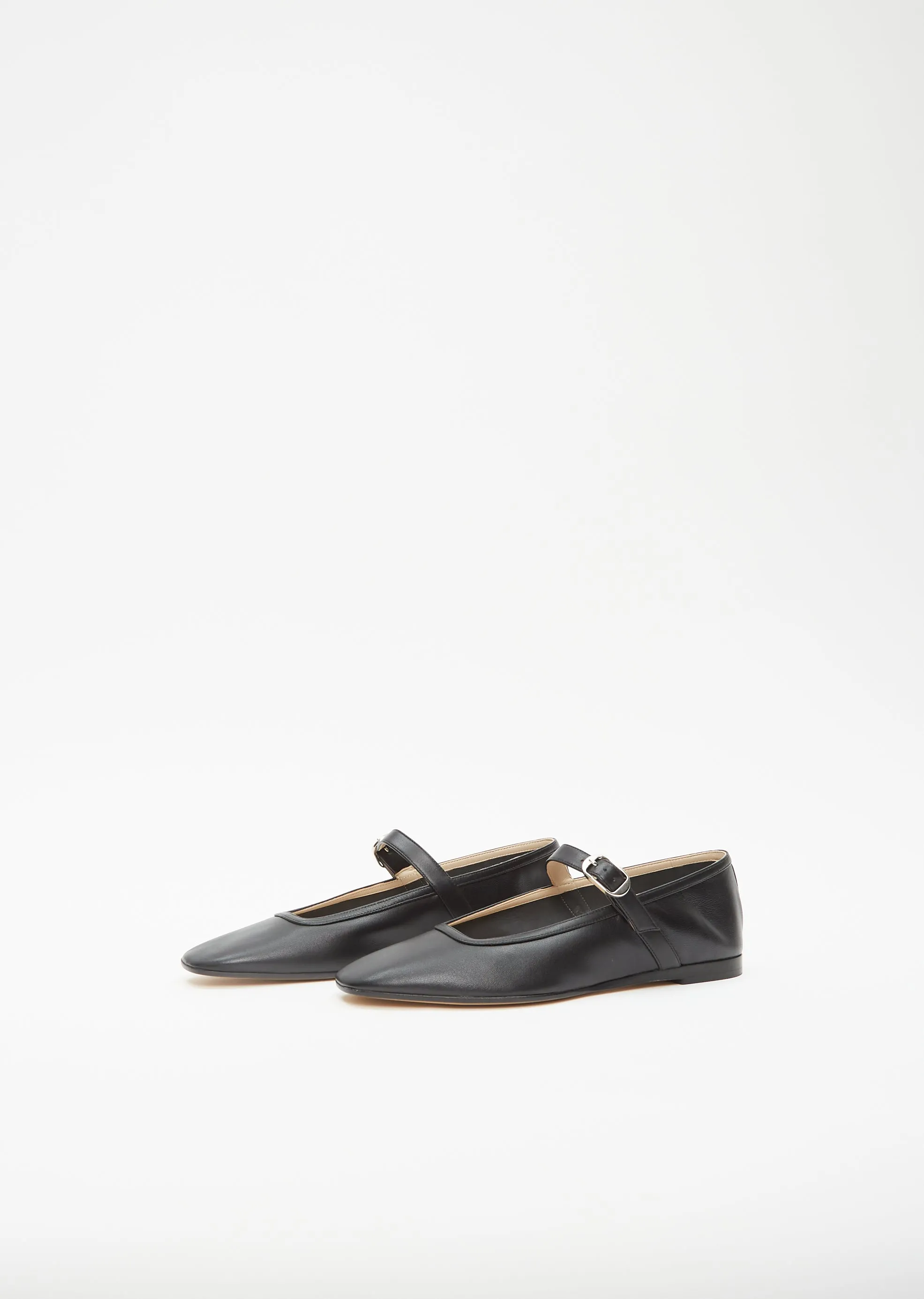 Leather Ballet Mary Jane — Black