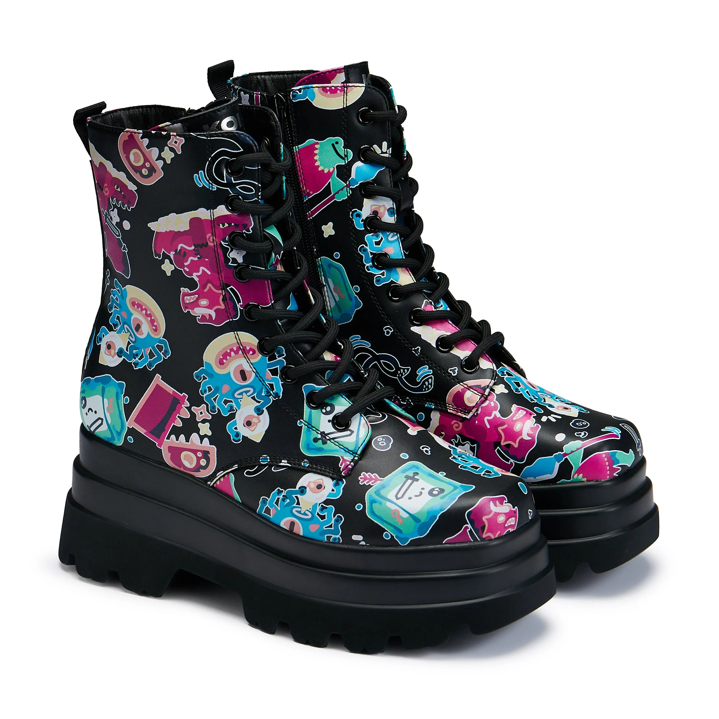 L’otta Monsters Trident Platform Boots - Black Multi