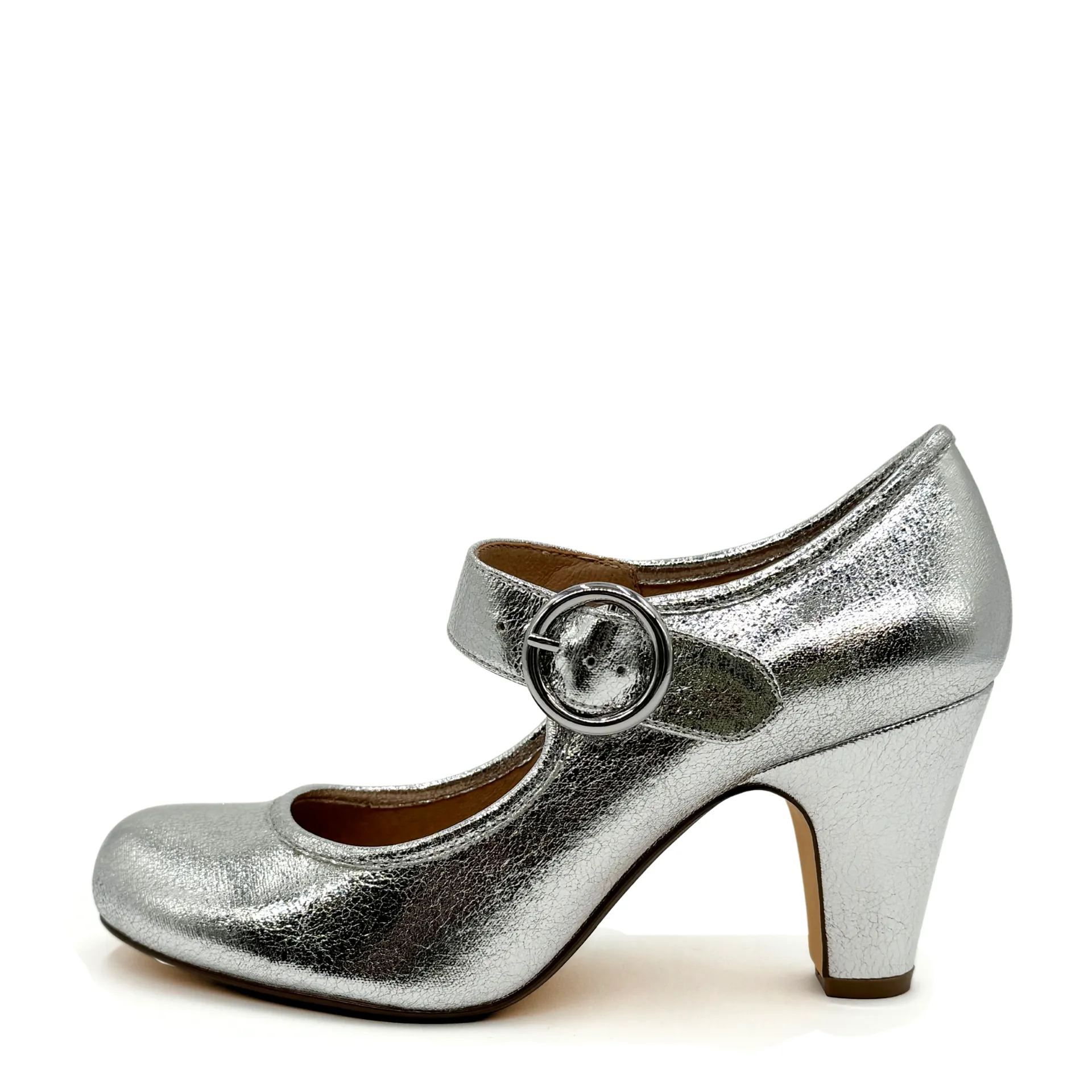 Madeline Metallic Mary Jane Heels