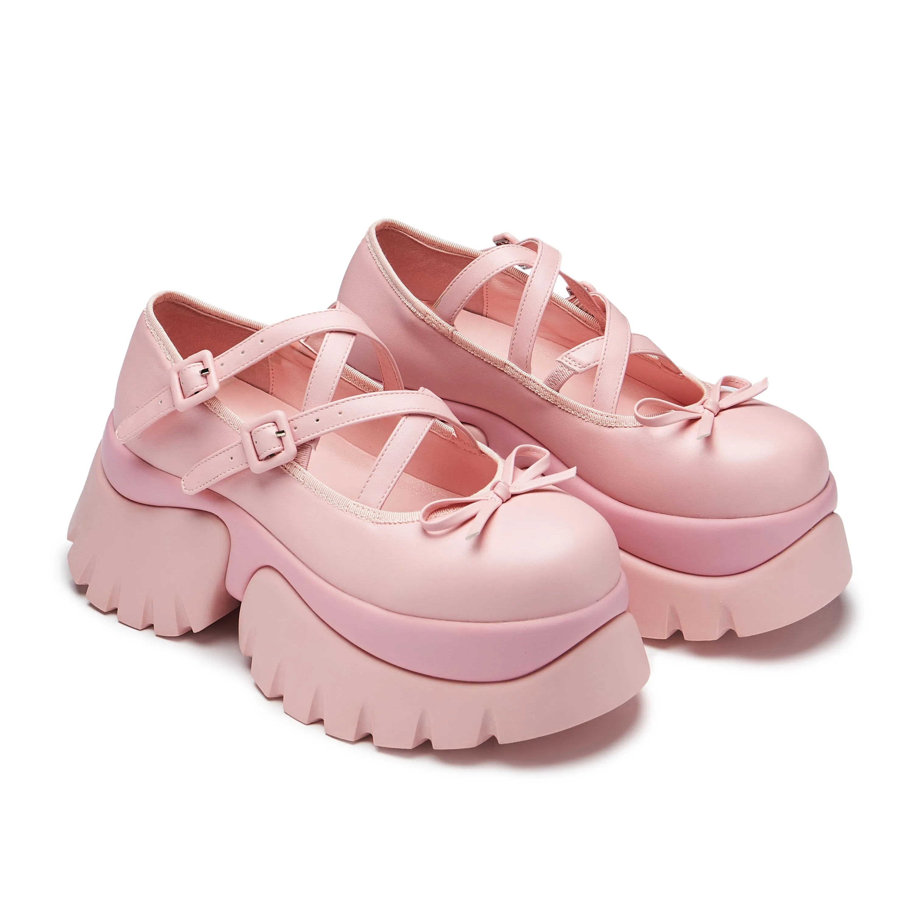 Margot Monster Platform Mary Janes - Pink