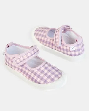 Mary Jane Canvas - Lilac Check