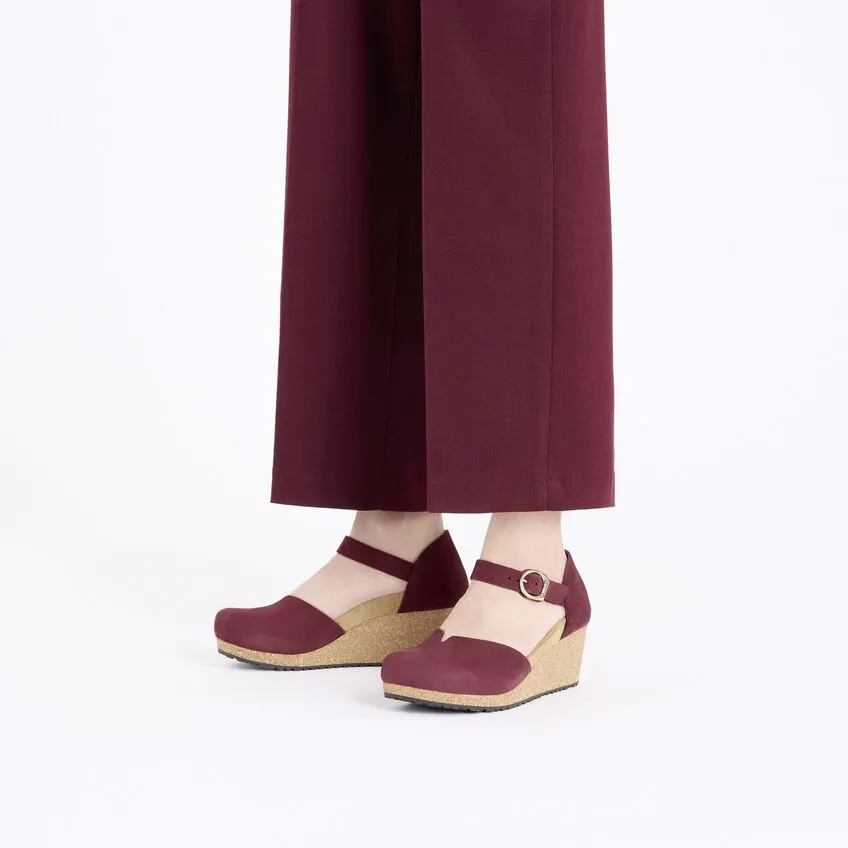 Mary Ring-Buckle | Nubuck | Zinfandel