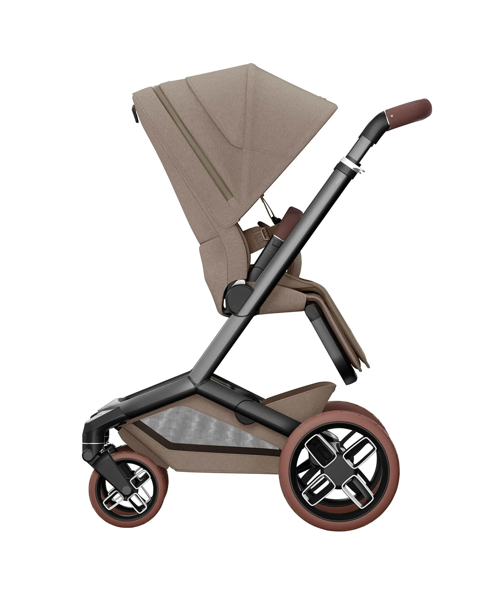 Maxi-Cosi Fame Pushchair – Twillic Truffle with Brown Wheels