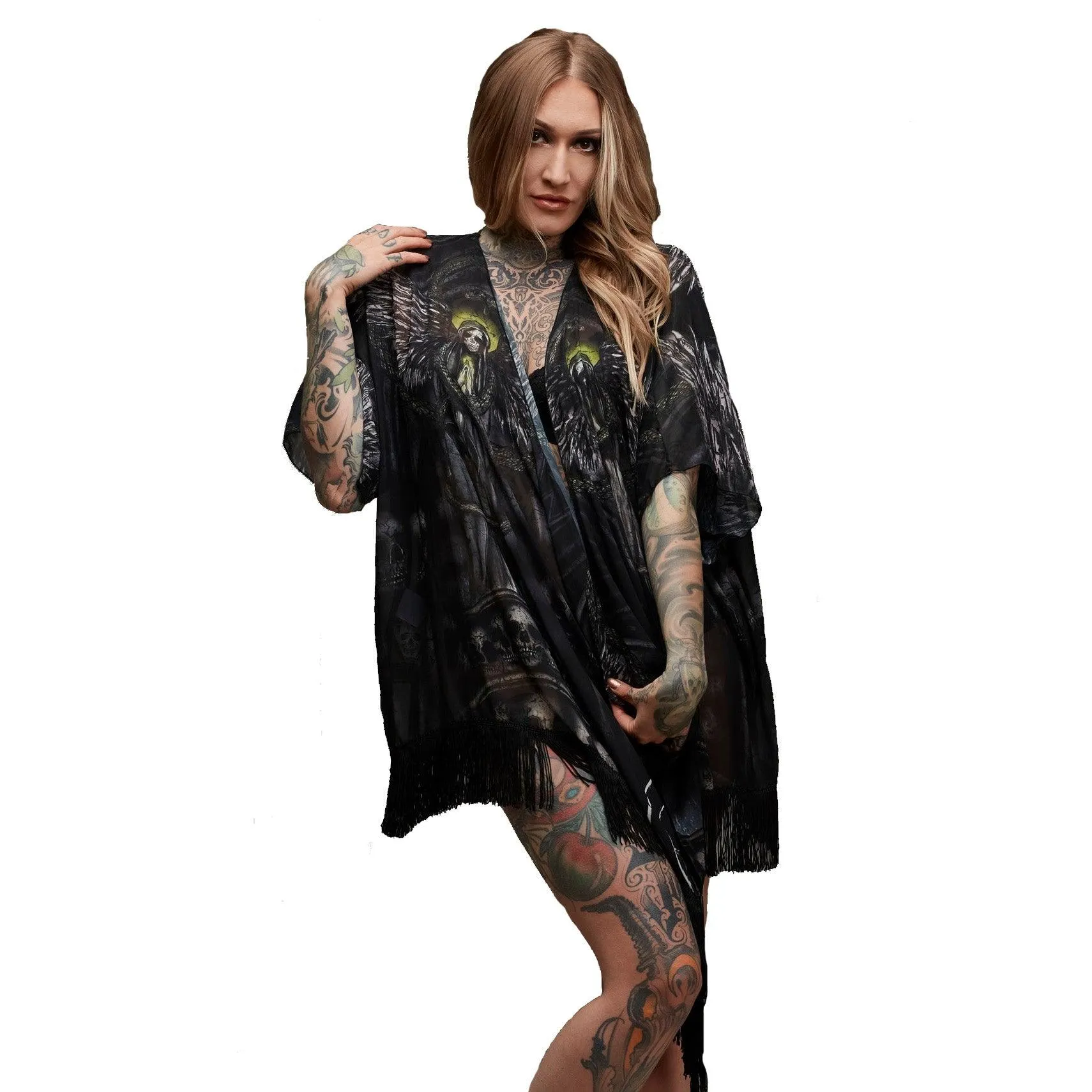 Mayhem Clothing - Mary and Snakes -  Drapped Kimono