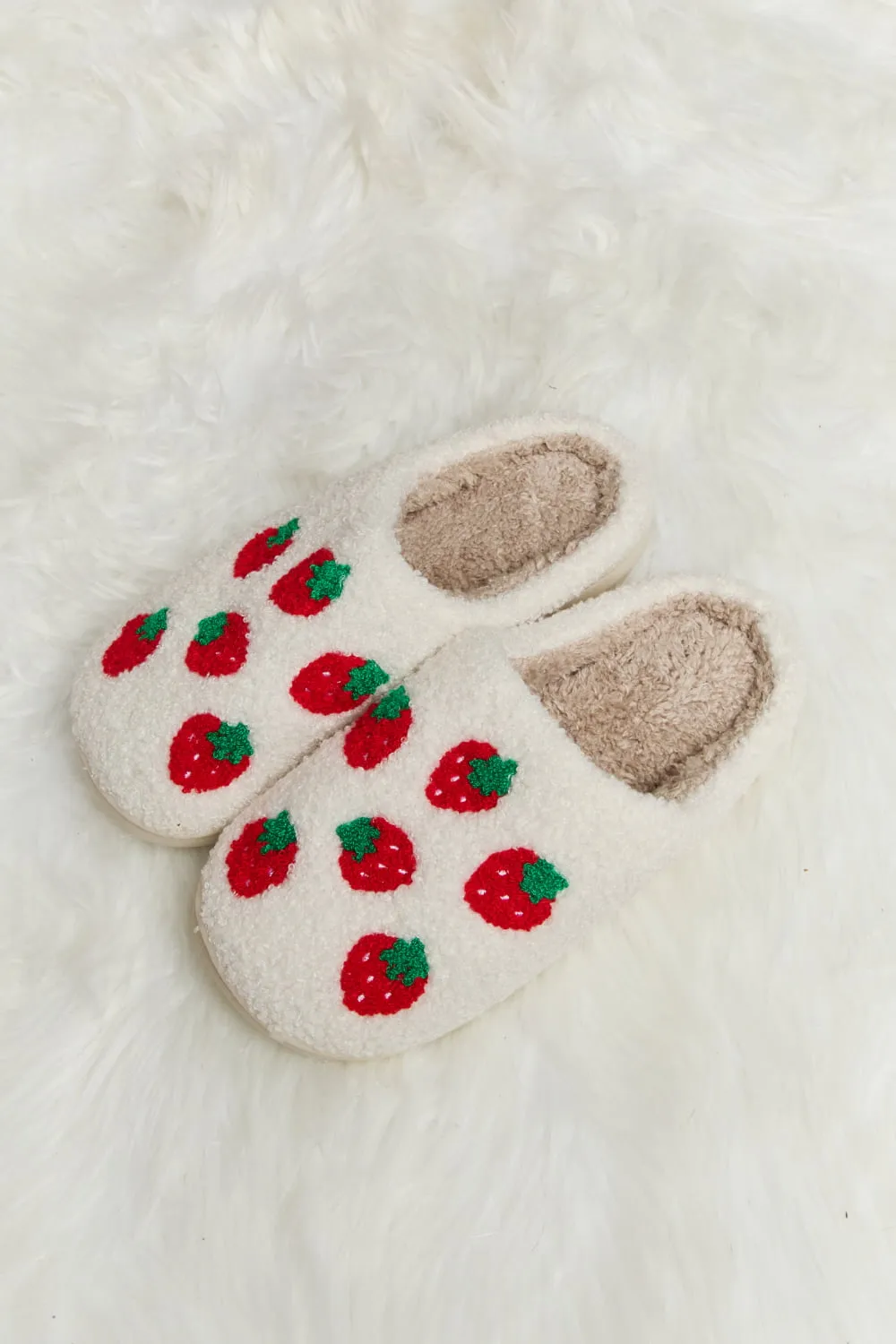 Melody Printed Plush Slide Slippers