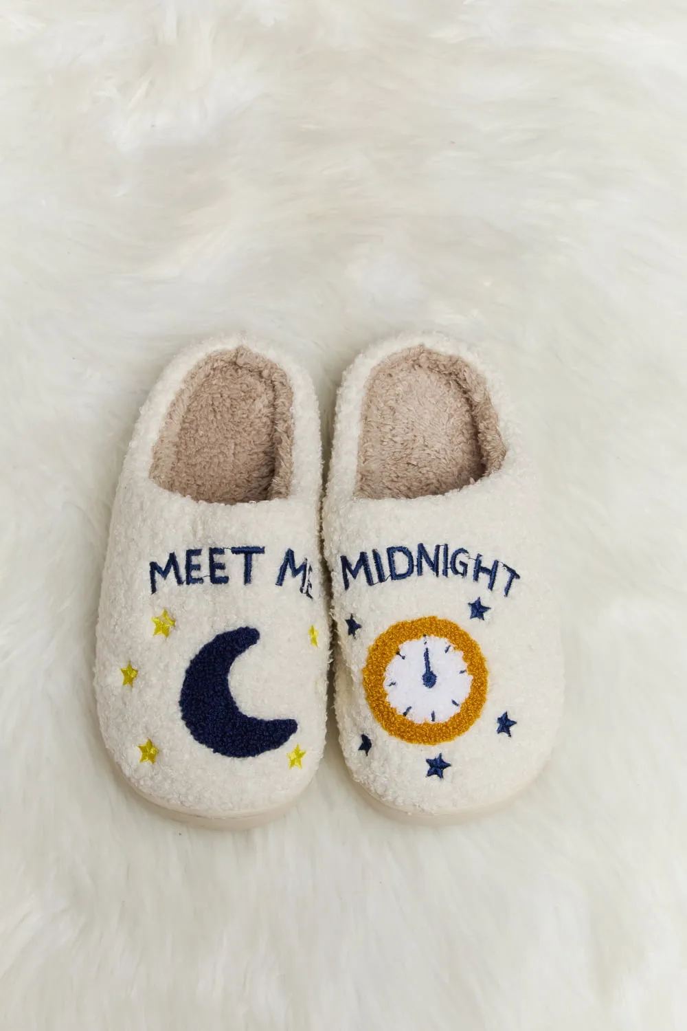 Melody Printed Plush Slide Slippers