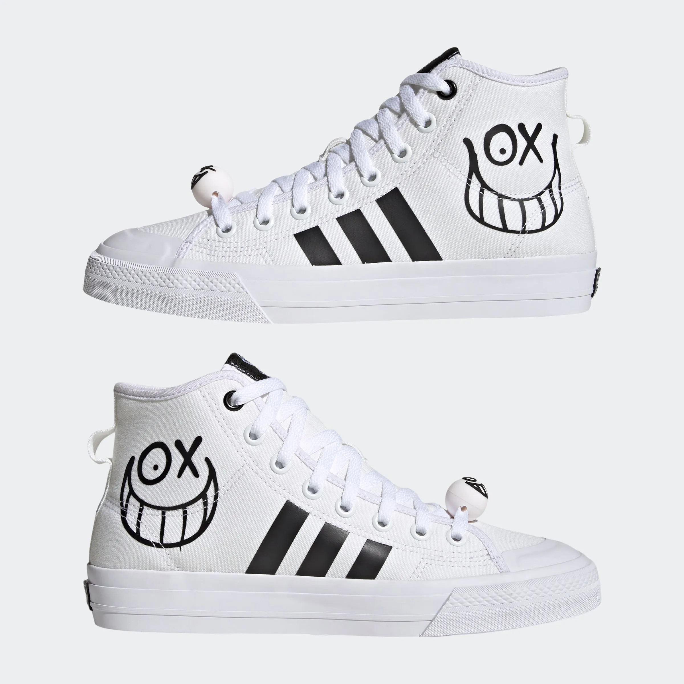 Men's adidas Originals Nizza High RF x André Saraiva Shoes White