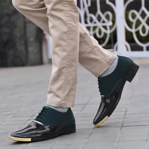 Mens Shiny Wear Premium Design High Quality Faux Leather Oxford Formal Shoes-JonasParamount