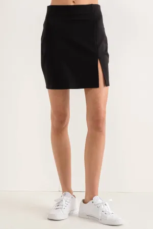 Mini Skirt with a Slit