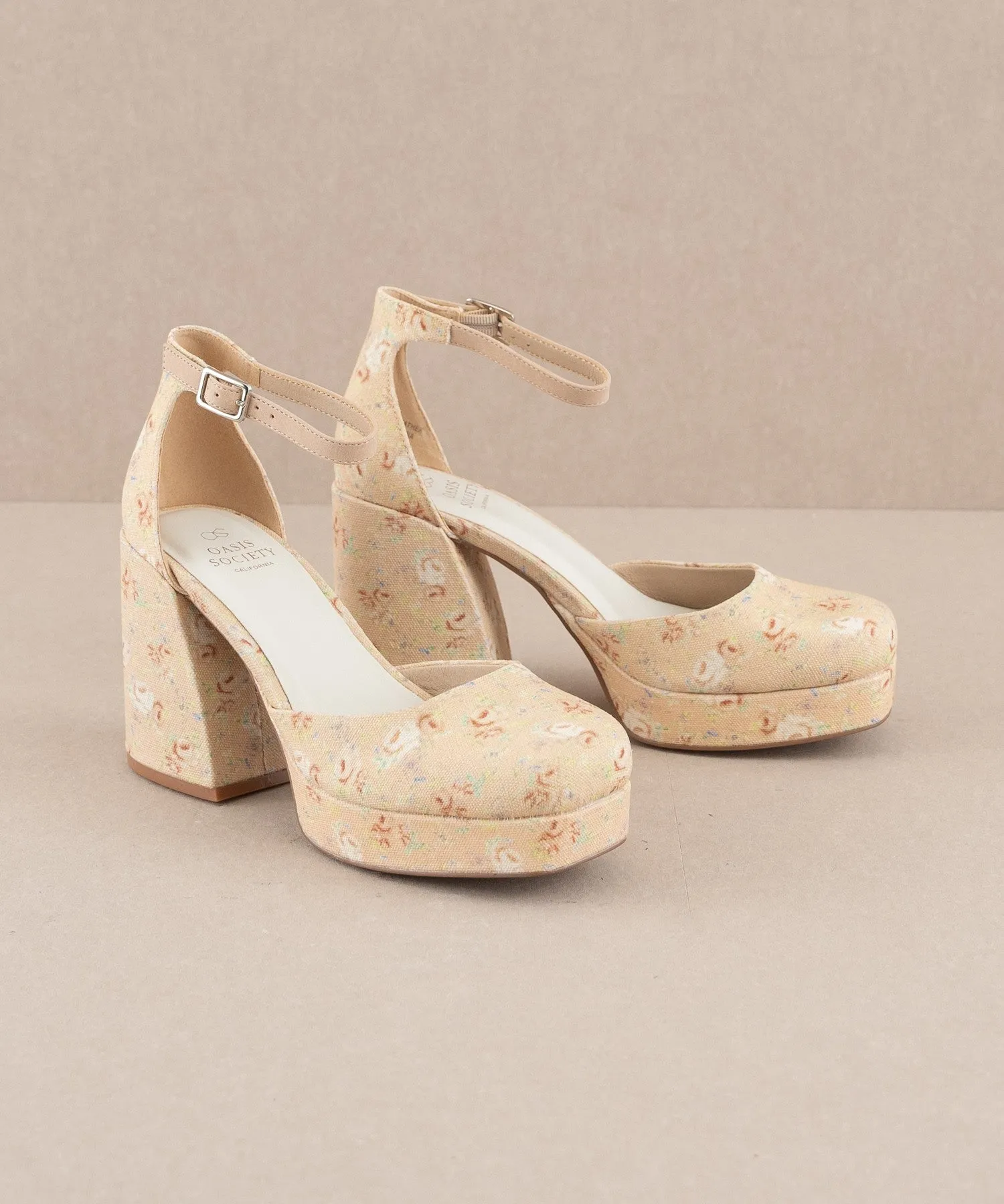 Minka Floral Platform Mary Janes