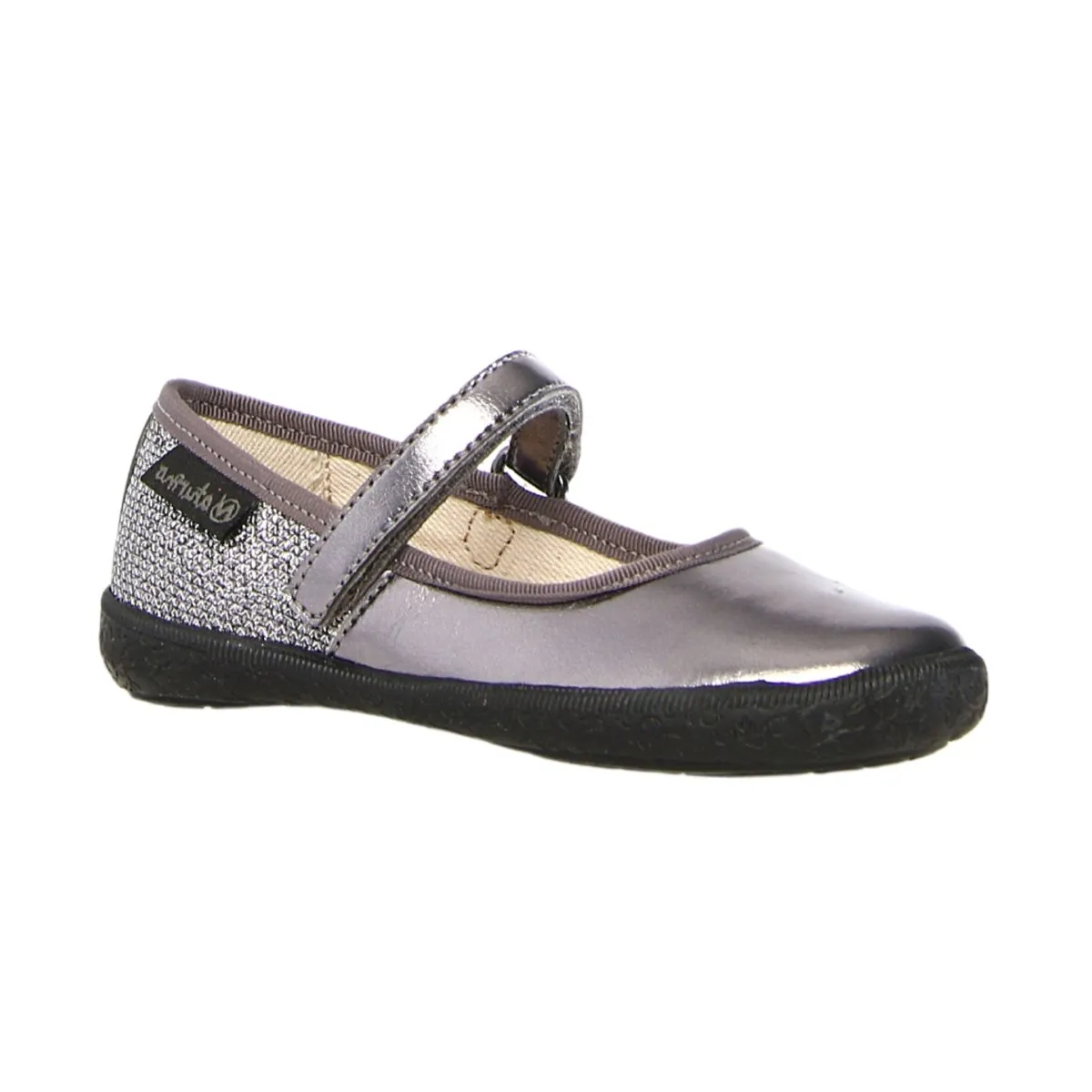 Naturino Girl's (Sizes 26-29) Frollik Silver Patent/Sparkle Mary Jane