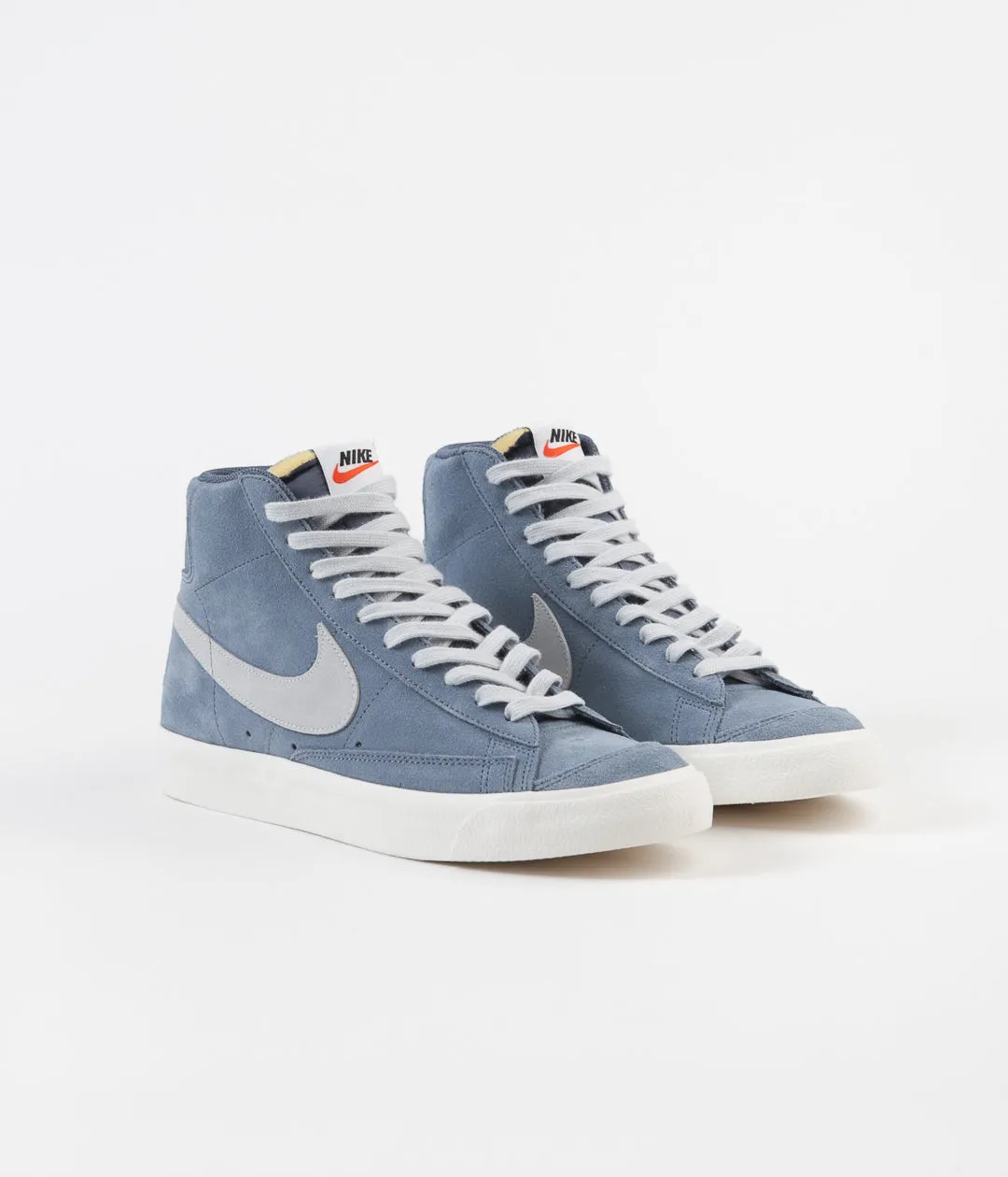 Nike Blazer Mid '77 Suede Shoes - Thunderstorm / Pure Platinum - Sail